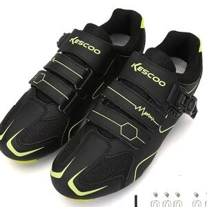 Kescoo Unisex Cycling Shoes Black/Neon size 44/10/12